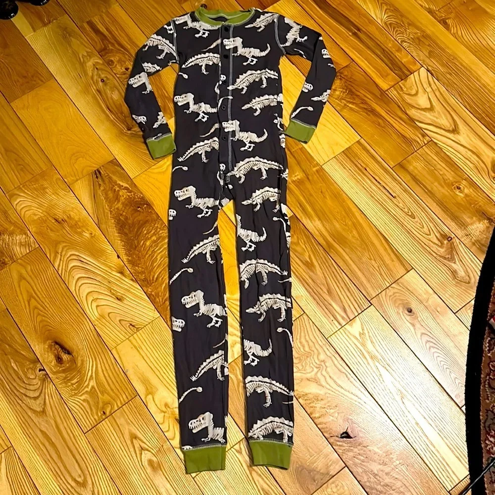 Lazy Ones “Zzzz Rex” Flapjack One-Piece Pajamas, Sz 8